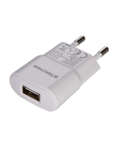 CARGADOR DE PARED USB TEKMEE BLANCO