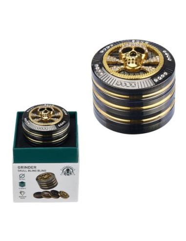 GRINDER METAL CHAMP CALAVERA DIAMANTES 4 PARTES 50MM