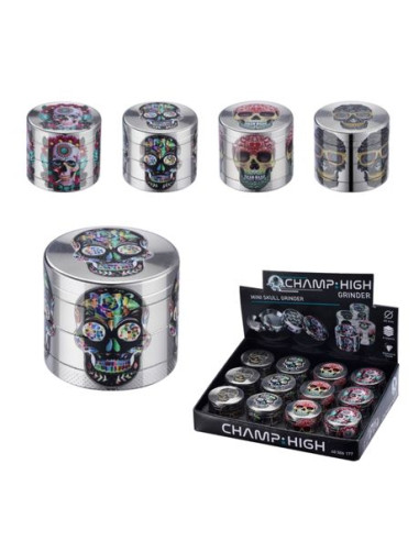 EXP.12 GRINDERS METAL CHAMP 4 PARTES SKULLS 40MM..