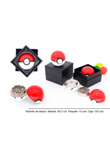 GRINDER METAL HIBRON POKEBOLA 2 PARTES 52MM