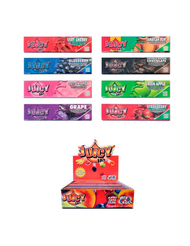 PAPEL DE FUMAR SABORES JUICY JAYS SLIM MIX DE SABORES 110M 1X24