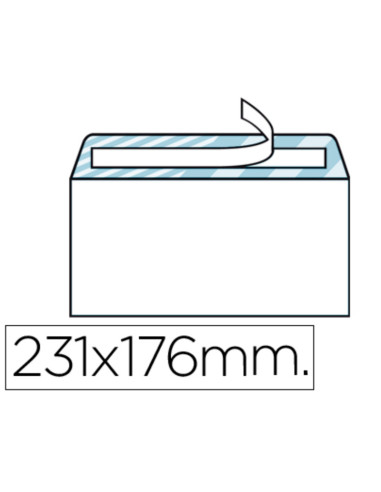 CAJA 500 SOBRES LIDERPAPEL CUARTILLA 176X231