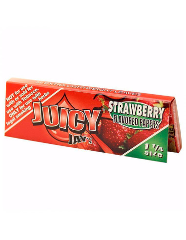 PAPEL DE FUMAR JUICY JAY'S 1 1/4 STRAWBBERRY (FRESA) 1X24