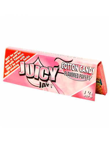 PAPEL DE FUMAR JUICY JAY'S 1 1/4 COTTON CANDY (ALGODÓN DE AZÚCAR) 1X24