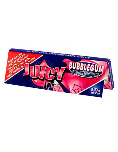 PAPEL DE FUMAR JUICY JAY'S 1 1/4 BUBBLE GUM (CHICLE) 1X24