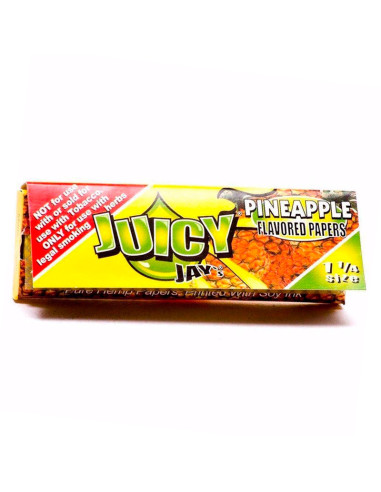 PAPEL DE FUMAR JUICY JAY'S 1 1/4 PINEAPPLE (PIÑA) 1X24