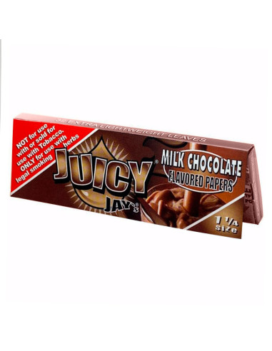 PAPEL DE FUMAR JUICY JAY'S 1 1/4 MILK CHOCOLATE (CHOCOLATE CON LECHE) 1X24