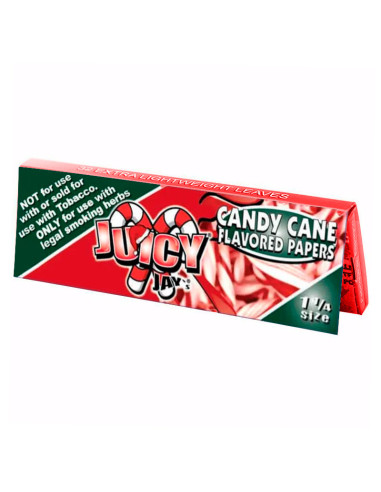 PAPEL DE FUMAR JUICY JAY'S 1 1/4 CANDY CANE (BASTÓN DE CARAMELO) 1X24