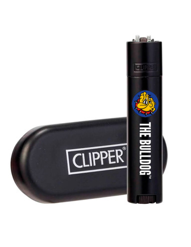 ENCENDEDOR CLIPPER BULLDOG METAL BLACK 1X12..