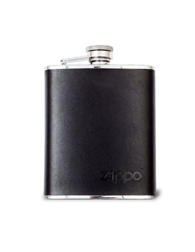 PETACA ZIPPO DE 6 OZ CUERO 177ML