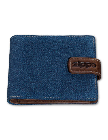 CARTERA VAQUERA ZIPPO DOBLE AZUL & MARRON