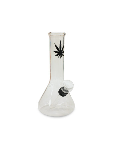 BONG CRISTAL LEAF 15 CM NEGRO