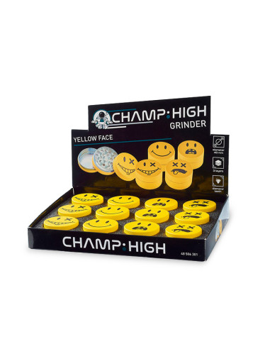 EXP.12 GRINDERS METAL CHAMP 3 PARTES YELLOW FACE 40MM..