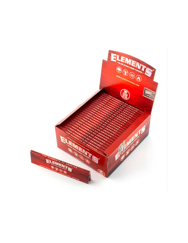 PAPEL ELEMENTS RED KING SIZE SLIM 1X50