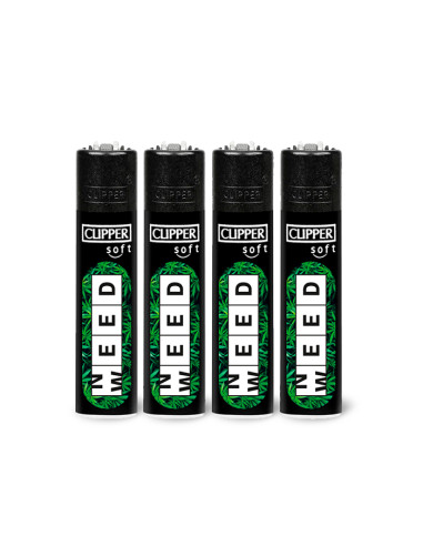 ENCENDEDOR CLIPPER PERSONALIZADO NEED WEED 1X48