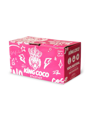 CARBÓN KING COCO 64 CUBOS 1KG 27MM 1X5