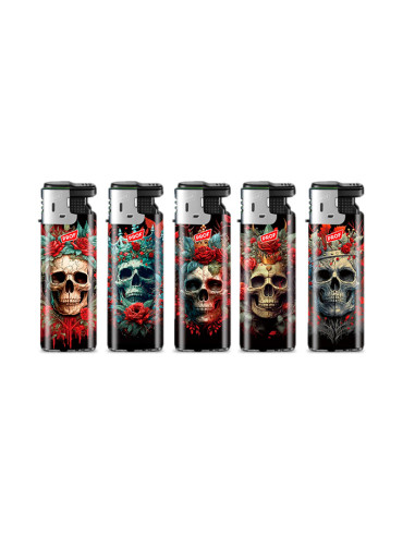 EXP.50 ENCENDEDORES TURBO PROF SKULL AND ROSES 1X50