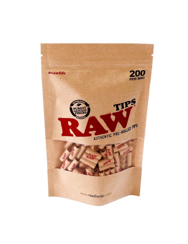 FILTROS TIPS RAW BOLSA PRE-ROLLED 1X200