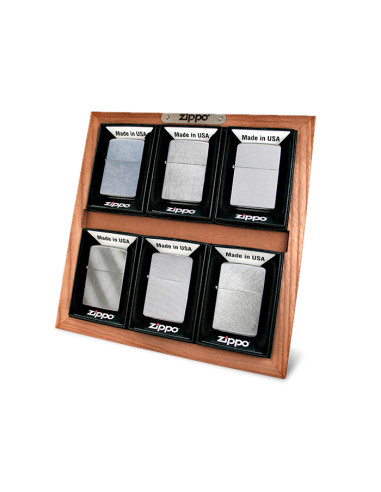 EXPOSITOR ZIPPO MADERA 6 UNIDADES (VACÏO)