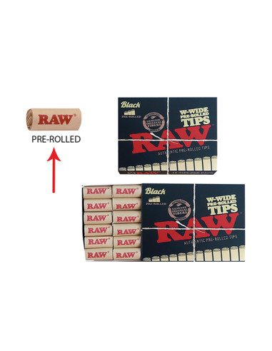 FILTROS TIPS RAW BLACK PRE-ROLLED WIDE 1X50