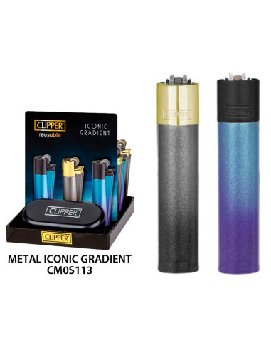ENCENDEDOR CLIPPER METAL ICONIC GRADIENT 1X12