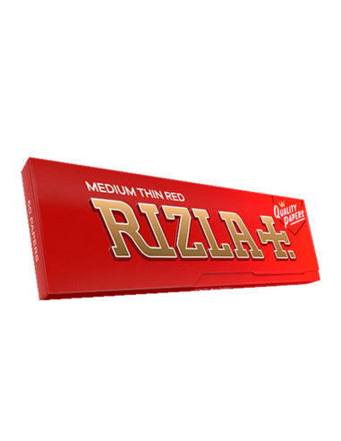 PAPEL DE FUMAR RIZLA 70MM ROJO REGULAR 1X100